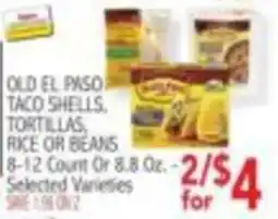 Ingles Markets Old El Paso taco shells, tortillas, rice or beans offer