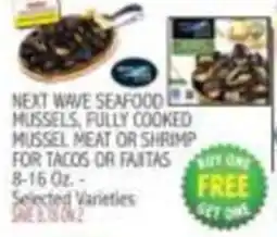 Ingles Markets Next WWE Seafood Mussels, Fully Cooked Mussel Meat or Shrimp for Tacos or Fajitas offer