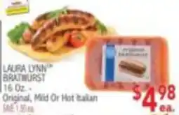 Ingles Markets Laura Lynn bratwurst offer