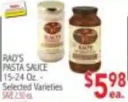 Ingles Markets Rad's pasta sauce offer