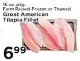 Pioneer Supermarkets Great American Tilapia Fillet offer
