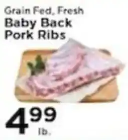 Pioneer Supermarkets Grain Fed, Fresh Baby Back Pork Ribs offer