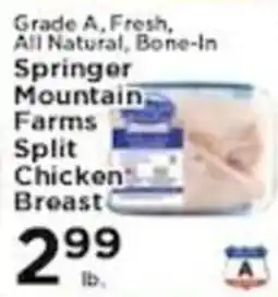 Pioneer Supermarkets Springer mountain farms split chicken breast offer