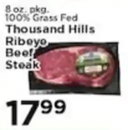 Pioneer Supermarkets Thousand Hills Ribeye Beef Steak offer