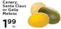 Pioneer Supermarkets Canary, Santa Claus or Galia Melons offer