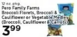 Pioneer Supermarkets Pero Family Farms Broccoli Florets, Broccoli & Cauliflower or Vegetable Medley offer