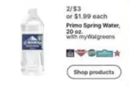 Walgreens Primo Spring Water offer