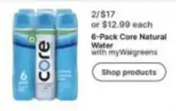 Walgreens Core natural water offer