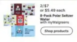 Walgreens 8-Pack Polar Seltzer Water offer