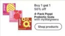 Walgreens 4-Pack Poppi Prebiotic Soda with myWalgreens offer