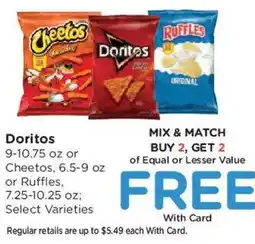 Ralphs Doritos, Cheetos or Ruffles offer