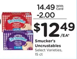 Kroger Smucker's Uncrustables offer