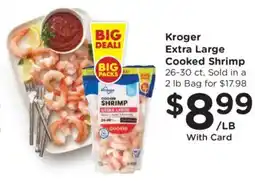 Kroger Kroger extra large cooked shrimp offer