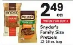 ACME Snyder's Family Size Pretzels offer