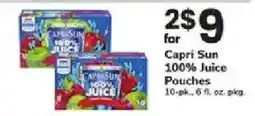 ACME Capri Sun 100% Juice Pouches offer