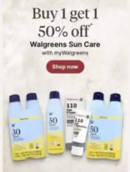Walgreens Walgreens Sun Care offer