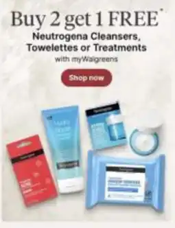 Walgreens Neutrogena Cleansers, Towelettes or Treatments offer