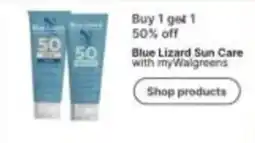 Walgreens Blue Lizard Sun Care offer