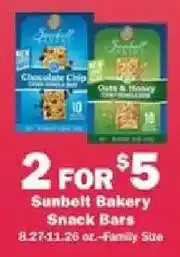 Schnucks Sunbelt Bakery Snack Bars offer