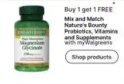 Walgreens Nature's Bounty Magnesium Glycinate offer