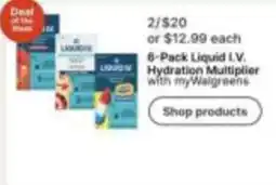Walgreens myWalgreens 6-Pack Liquid I.V. Hydration Multiplier offer