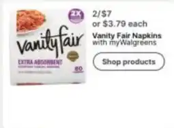 Walgreens Vanity Fair Napkins offer