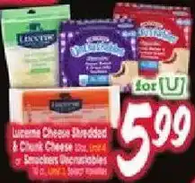 Jewel-Osco Lucerne Cheese Shredded & Chunk Cheese or Smackers Increasables offer
