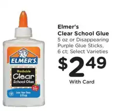 Kroger Elmer's Clear School Glue offer