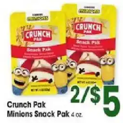 Jewel-Osco Crunch Pak Minions Snack Pak offer