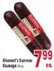 Jewel-Osco Klement's Summer Sausage offer