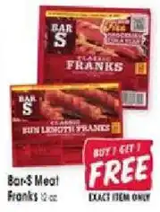 Jewel-Osco Bar-S Meat Franks offer