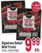 Jewel-Osco Signature Select Beef Franks offer