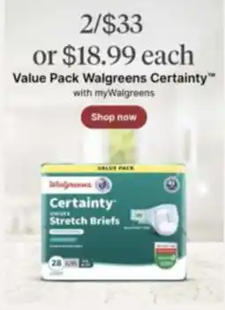 Walgreens Walgreens Certainty Stretch Briefs offer
