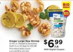 Ralphs Kroger large raw shrimp offer