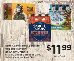 Ralphs Sam Adams, New Belgium Voodoo Ranger or Angry Orchard offer