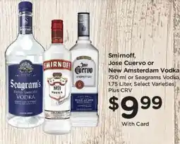 Ralphs Smirnoff, Jose Cuervo or New Amsterdam Vodka offer