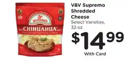 Ralphs V&V Supremo shredded cheese offer