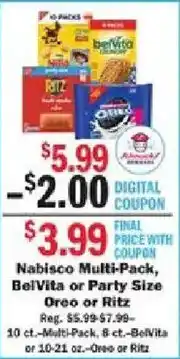 Schnucks Nabisco Multi-Pack, BelVita or Ritz offer
