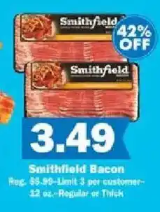 Schnucks Smithfield Bacon offer