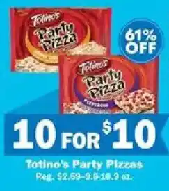 Schnucks Totino's Party Pizzas offer