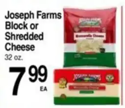 Superior Grocers Joseph Farms block or shredded cheese offer