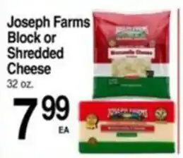 Joseph Farms block or shredded cheese