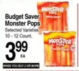 Superior Grocers Budget Saver Monster Pops offer