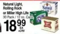 Superior Grocers Natural Light, Rolling Rock or Miller High Life offer