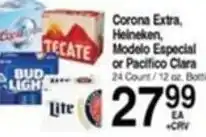 Superior Grocers Corona Extra, Heineken, Modelo Especial or Pacifico Clara offer