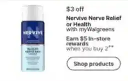 Walgreens Nervive Nerve Relief or Health offer
