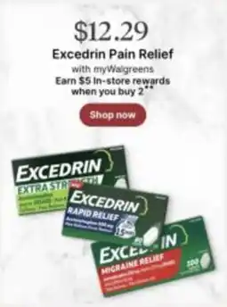 Walgreens Excedrin Pain Relief offer