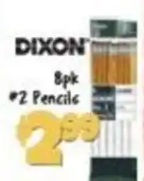 Big Lots Dixon #2 pencils offer
