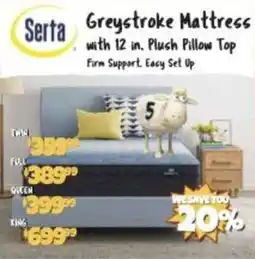 Big Lots Serta greystroke mattress offer
