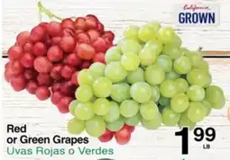 Superior Grocers Red or Green Grapes offer